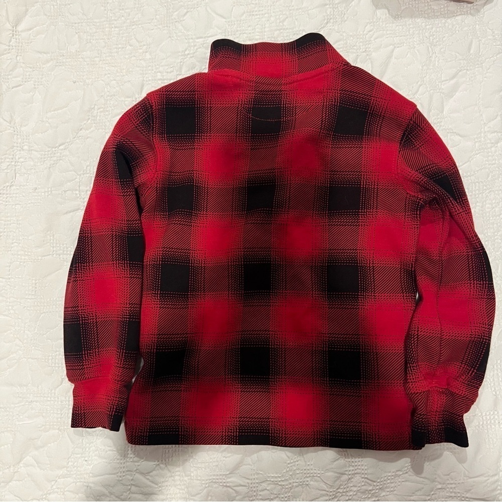 Polo by Ralph Lauren Red and Black Plaid Kids Hoodie - Picture 4 of 4